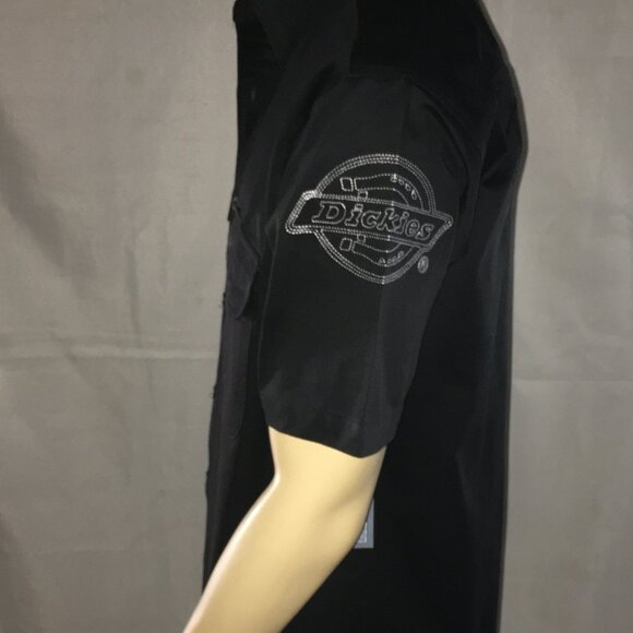 DICKIES Utility Shirt BLACK Button Front Relaxed Fit 100% Cotton NEW OLD STOCK M - Picture 4 of 12